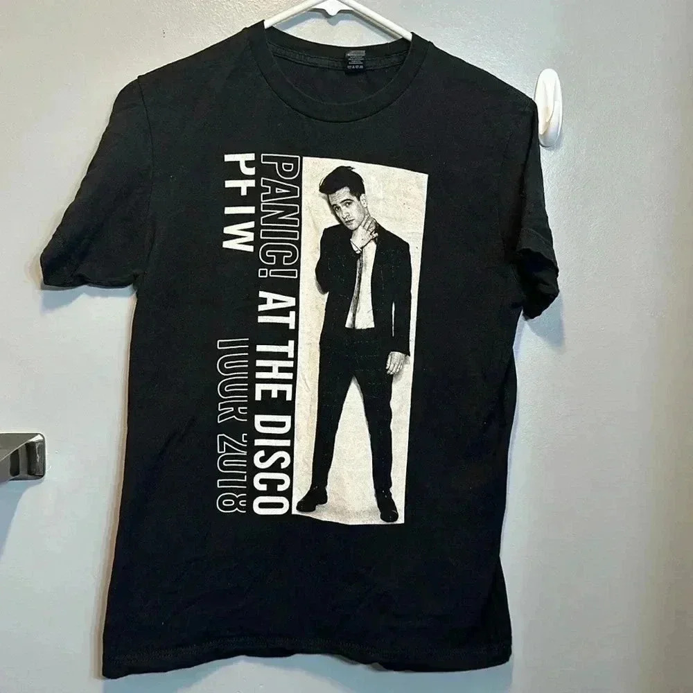 2018 Panic at the disco black shirt cotton short sleeve size small